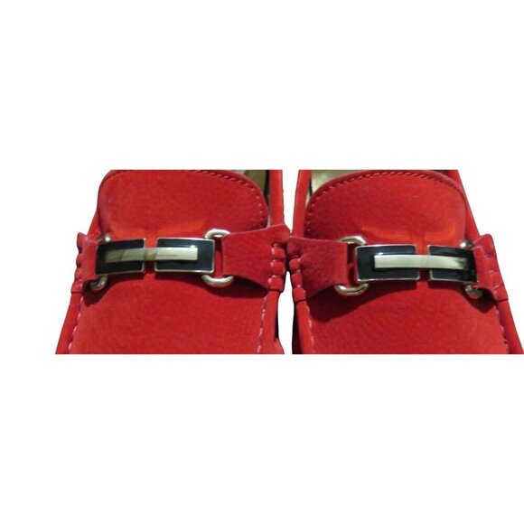Royal Red Suede Leather Driving Loafers Moccasins size 46 or US 12 - Picture 4 of 11